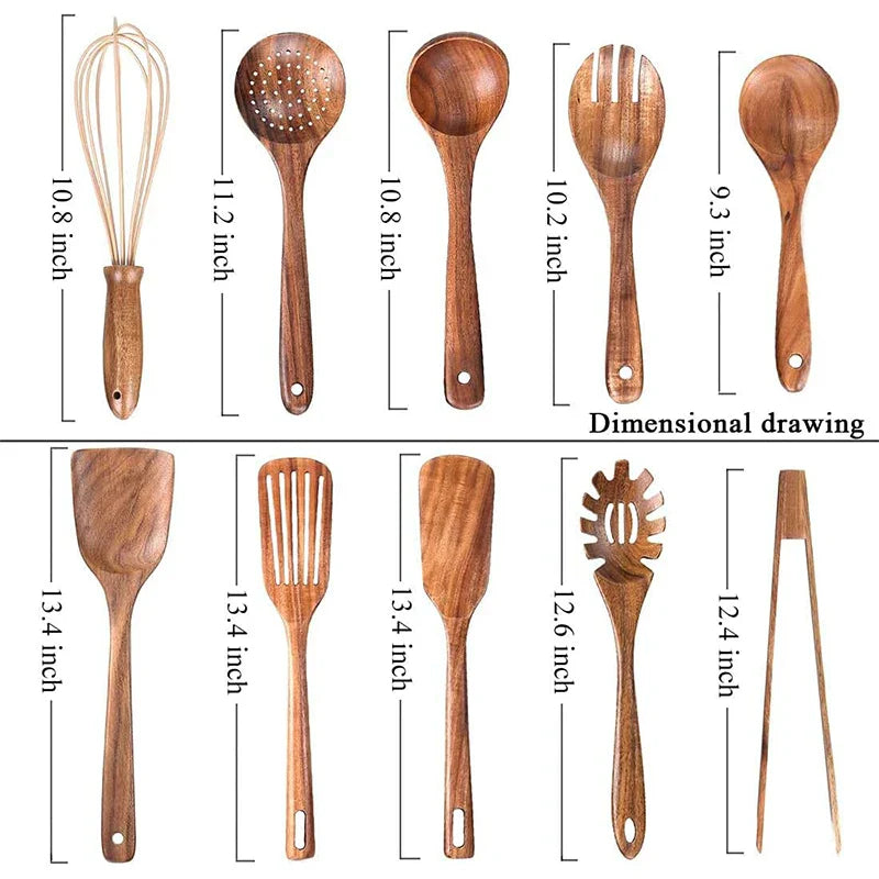 Wooden Kitchen Utensil Set
