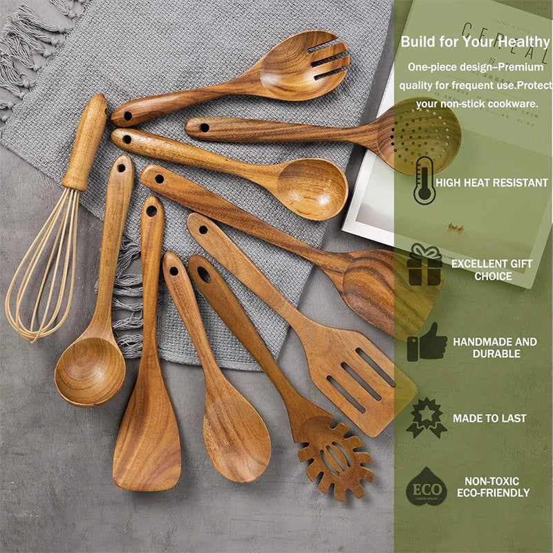 Wooden Kitchen Utensil Set