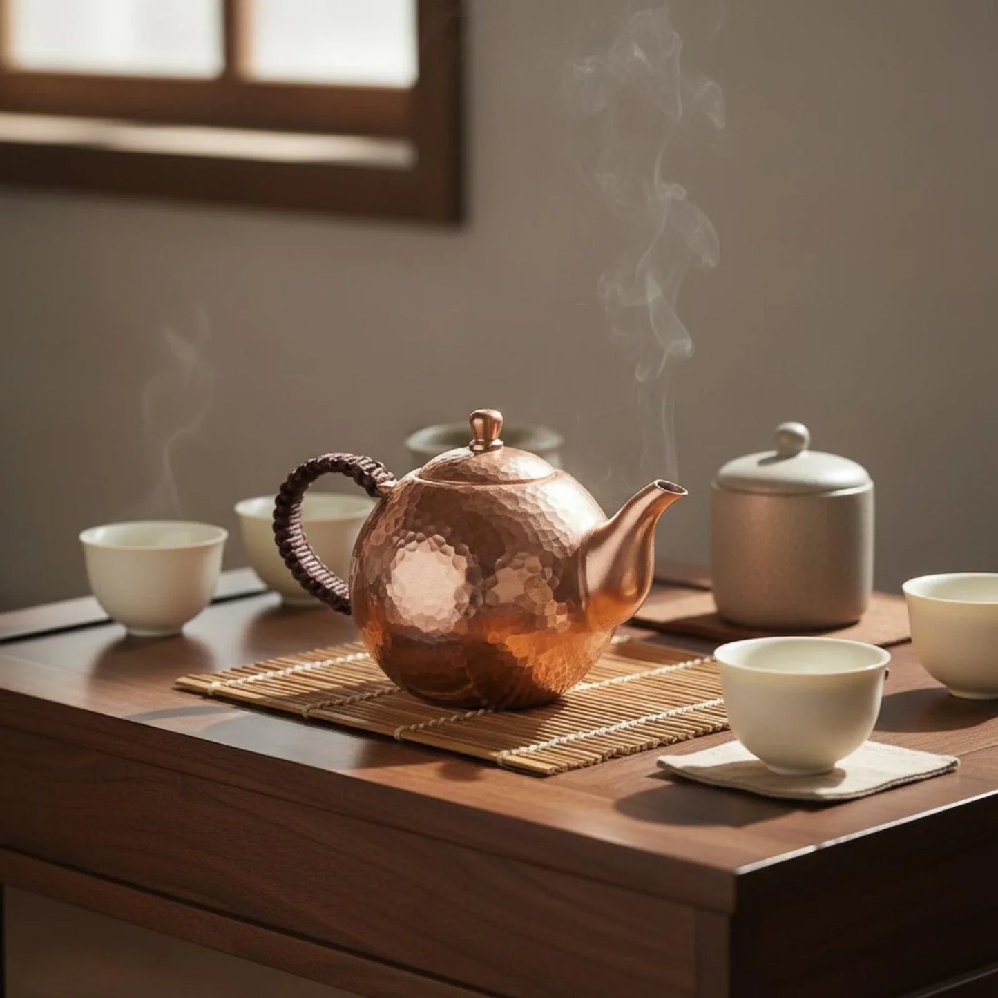 Elegant Copper Tea Kettle