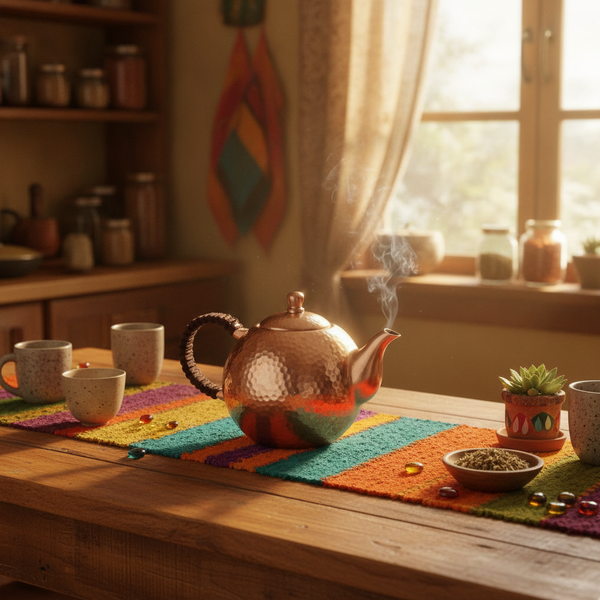 Elegant Copper Tea Kettle