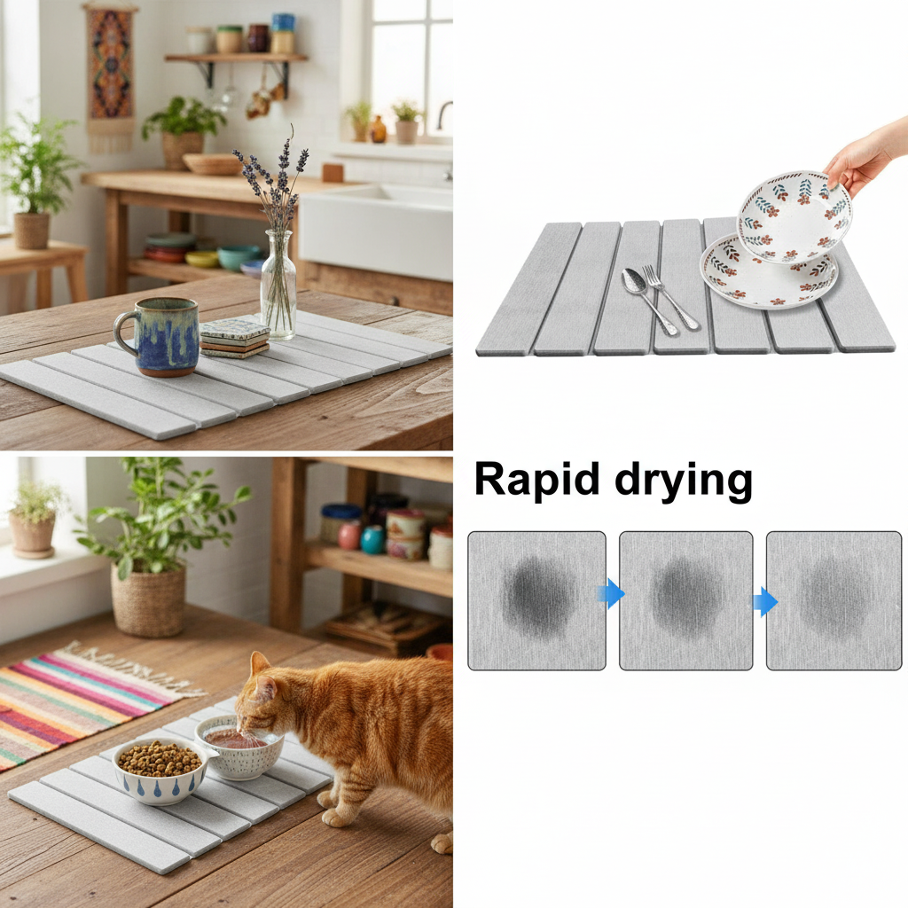 Foldable Stone Dish Mat