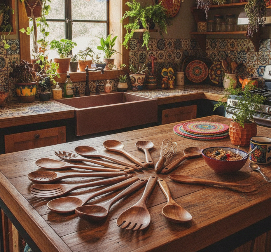 Wooden Kitchen Utensil Set